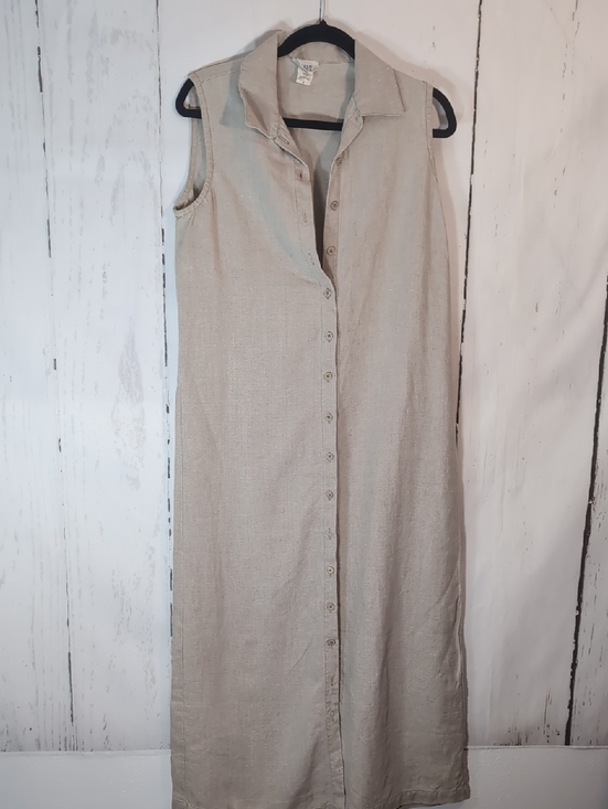 Eileen Fisher Dresses & Skirts - Eileen Fisher Sleeveless Button-Front Maxi Dress in Light Beige